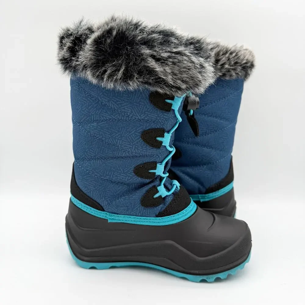 Kamik Kids Snowangel Winter Boots US 12 EU 30 Navy Blue Waterproof GUC